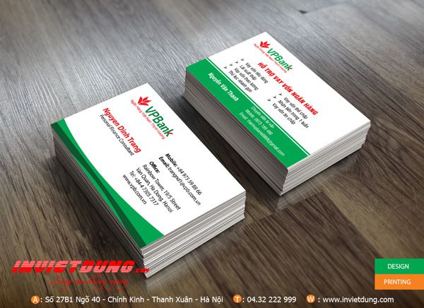 Mẫu Card visit ngân hàng đẹp